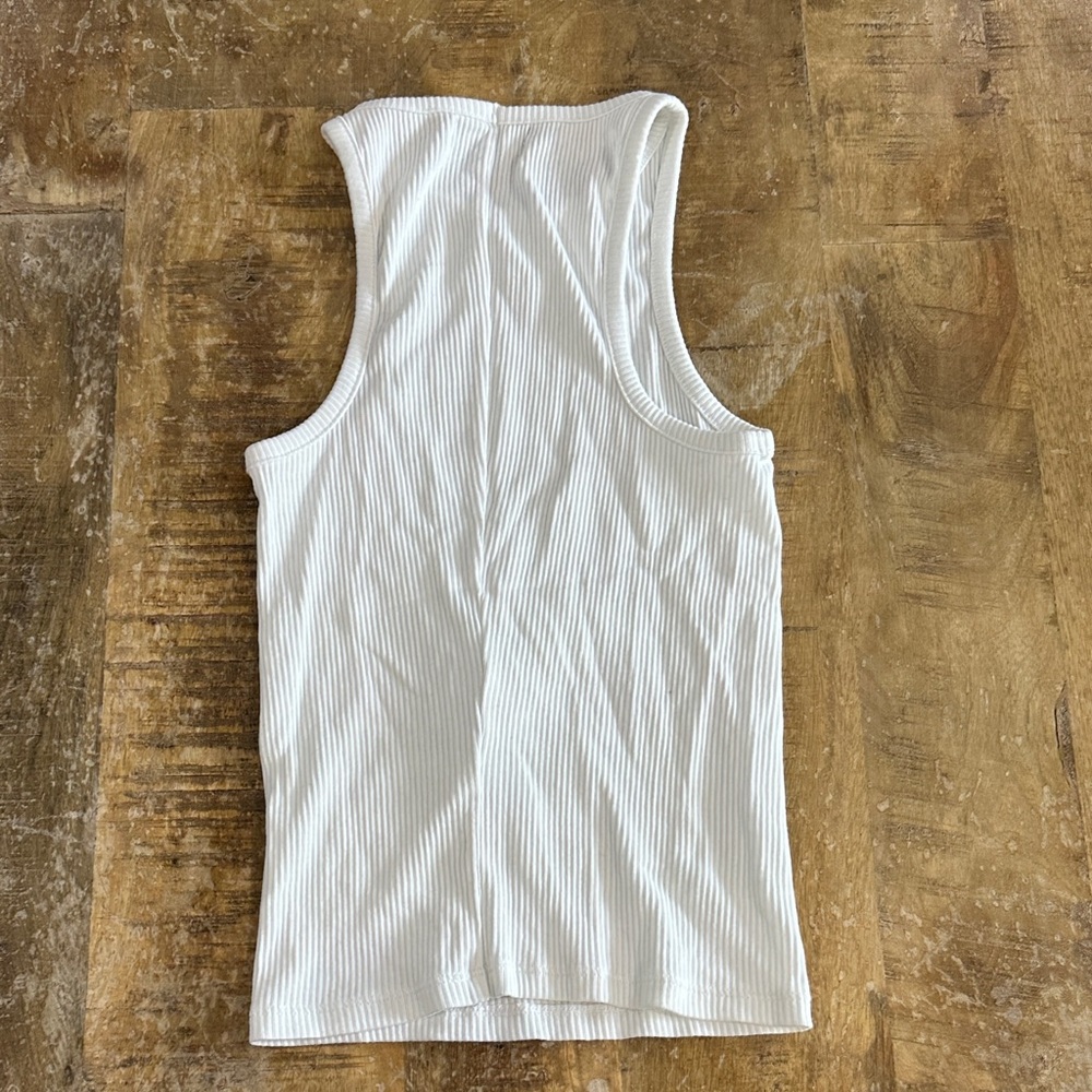 J. Crew White Ribbed Tank - Picture 4 of 4